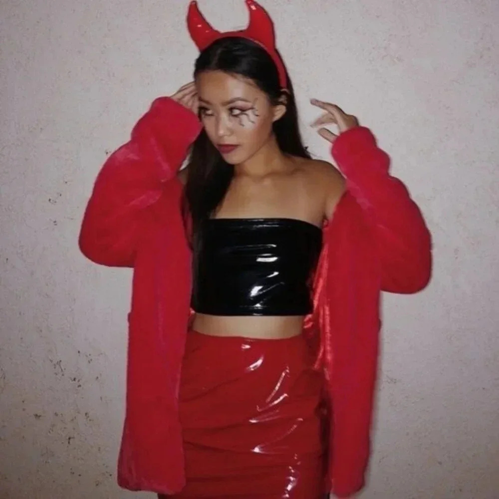 Top shop Unique Pleather Mini Skirt NWT - Picture 8 of 8